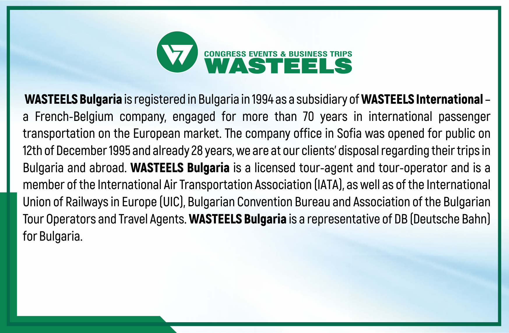 Information about Wasteels Bulgaria