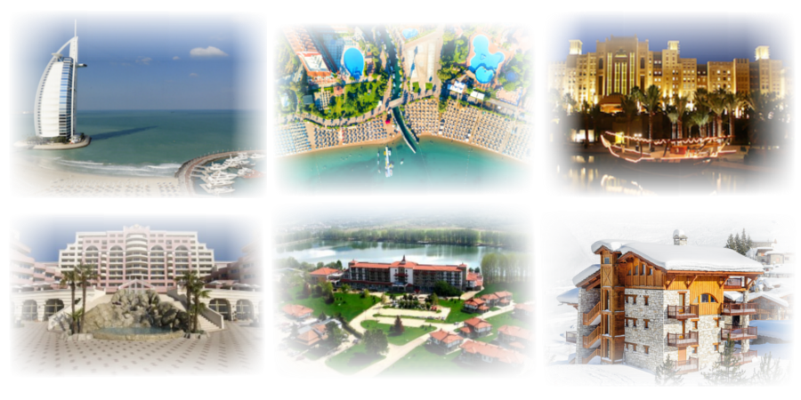 Collage of hotels